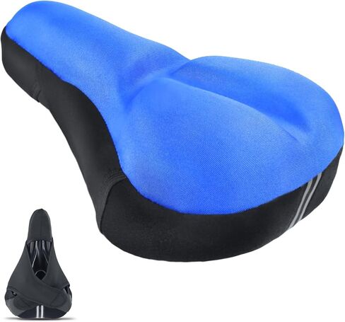 وسادة مقعد الدراجة، غطاء مقعد الدراجة مبطن من الجل لراحة الرجال والنساء، وسادة مقعد الدراجة لمقعد الدراجة الضيق، ممتص للصدمات، وسادة الدراجة مناسبة للجبال والطرق ودراجة التمرين in Kuwait