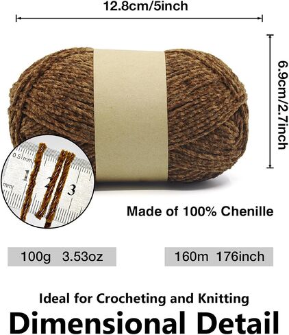 Reflective Yarn,2 Fine (Sport) Chenille Yarn for Crocheting,Crafts,Hats, Socks, DIY,175 Yards, 100g,Purple in Saudi Arabia