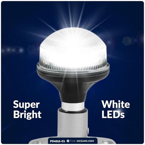 Five Oceans Boat Navigation Lights, LED Bow Light, Boat Navigation Lights Red and Green, Horizontal Mount Bi-Color Light, 12V, USCG Rules 2NM, for Pontoon, Fishing Boats, Bass Boats - FO4512 in Saudi Arabia