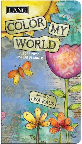 Lang Companies, Color My World 2 Year 2026 Pocket Planner, 3.63'' X 6.5'', Weekly Calendar with Spiral Binding in Saudi Arabia