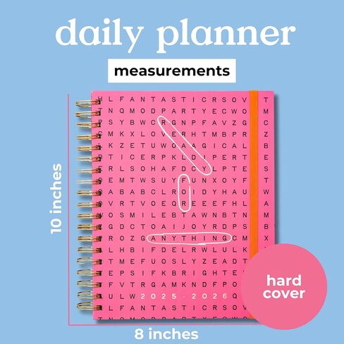 ban.do 17-Month Large Daily and Weekly Planner Dated August 2025 - December 2026, Hard Cover Self Care Journal, Spiral Agenda with Monthly Calendar, Stickers, Art & Bonus Pages (Word Search) in Saudi Arabia