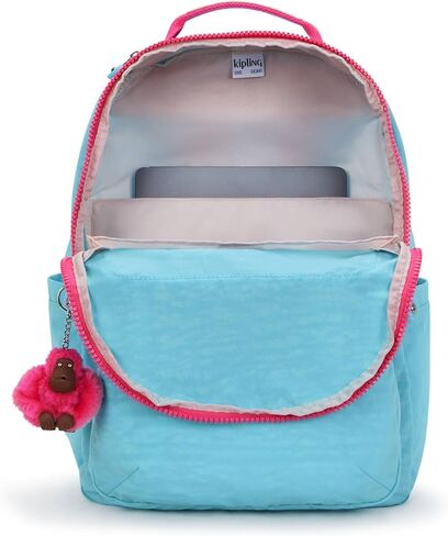 حقيبة ظهر للكمبيوتر المحمول سيول مقاس 15 بوصة من Kipling، متينة، واسعة مع أشرطة كتف مبطنة، أكمام واقية مدمجة in Kuwait