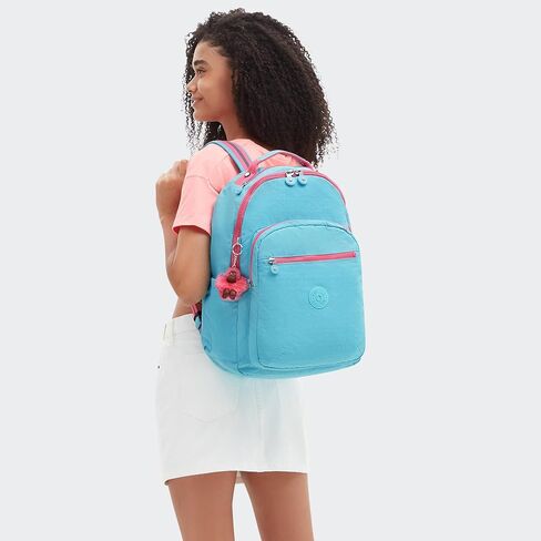 حقيبة ظهر للكمبيوتر المحمول سيول مقاس 15 بوصة من Kipling، متينة، واسعة مع أشرطة كتف مبطنة، أكمام واقية مدمجة in Kuwait