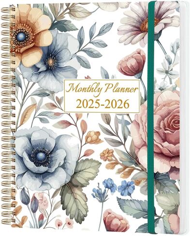 Monthly Planner 2025-2026 - Monthly Calendar from July 2025 to December 2026, 2025-2026 Monthly Planner with Inner Pocket, Elastic Band, 5.8" x 8.5", Green Leaf in Kuwait