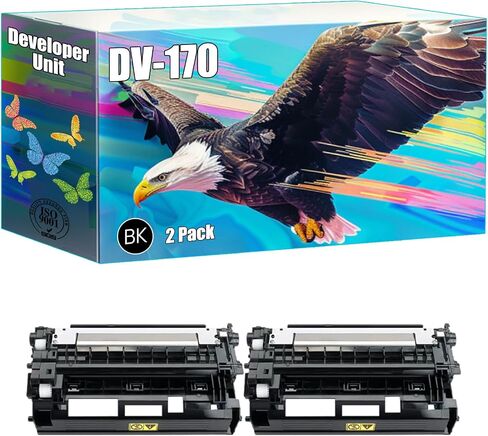 DV-170 Developer Unit Compatible for Toshiba ECOSYS M2035dn M2535dn P2135d P2135dn FS-1035MFP FS-1135MFP FS-1320D Printers (2-Pack Black) in Saudi Arabia