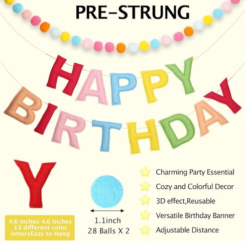 3pcs 118 بوصة عيد ميلاد سعيد لافتة عيد ميلاد سعيد -شعرت بالكرة -لافتة عيد ميلاد باستيل مع زخارف القوس حفلة إكليل لزخرفة الجدار in Kuwait