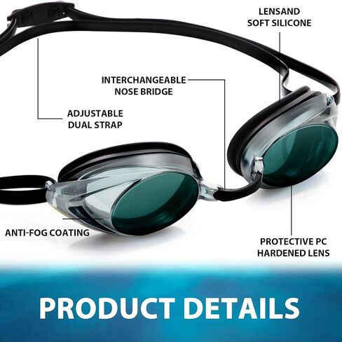 3 Pcs Adult Swimming Goggles for Men Women Anti UV Fog Racing Mirrored Swim Goggles Silicone with 3 Quick Adjust Bungee Straps and 6 Nose Bridges for Adult Youth Sports in Saudi Arabia