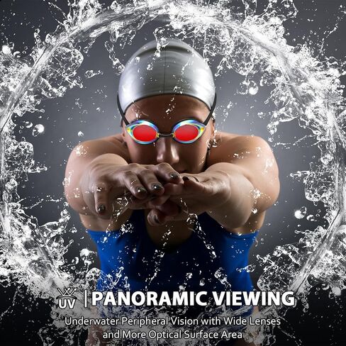 3 Pcs Adult Swimming Goggles for Men Women Anti UV Fog Racing Mirrored Swim Goggles Silicone with 3 Quick Adjust Bungee Straps and 6 Nose Bridges for Adult Youth Sports in Saudi Arabia