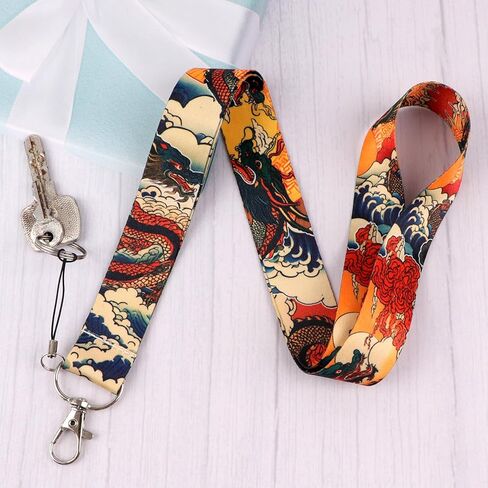 Lanyard for ID Badge Holder, Pretty Keychain Lanyard for Keys Name Tag for Office Staff Teachers Employees Red & Yellow Flower in Kuwait