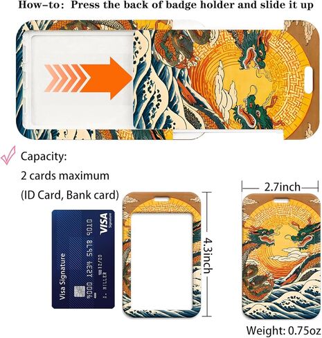 Lanyard for ID Badge Holder, Pretty Keychain Lanyard for Keys Name Tag for Office Staff Teachers Employees Red & Yellow Flower in Kuwait