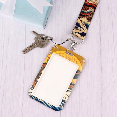 Lanyard for ID Badge Holder, Pretty Keychain Lanyard for Keys Name Tag for Office Staff Teachers Employees Red & Yellow Flower in Kuwait