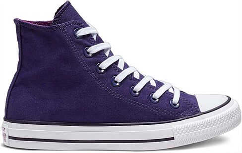 حذاء رياضي عالي للنساء من Converse Chuck Taylor All Star مصنوع من القطن المعاد تدويره جزئيًا 172685C أرجواني، سماوي مزدوج، 6 UK، سماوي مزدوج، 6 UK Men/ 5.5 UK Women in Saudi Arabia