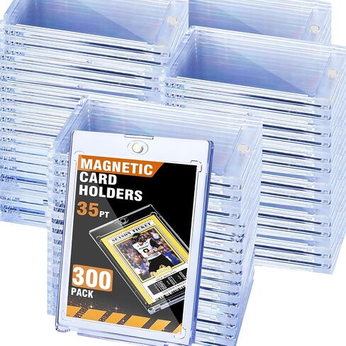 300ct Magnetic Card Holder for Trading Cards,35pt One Touch Card Holder,UV Protectors Hard Plastic,Display Card Case,Baseball Cards Holder for Sports,Football,Game,MTG (300 PACK) in Saudi Arabia