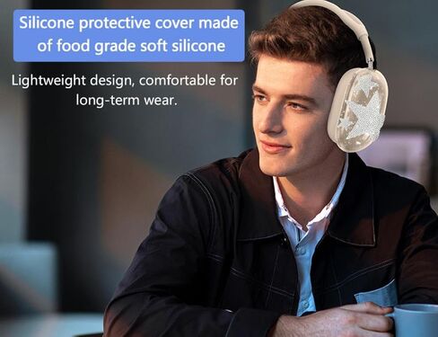 Case Cover for AirPods Max Headphones, Anti-Scratch, Ultra Protective Cover with 4 Pcs Spiders Decoraion Silver&Black for Apple AirPods Max in Saudi Arabia