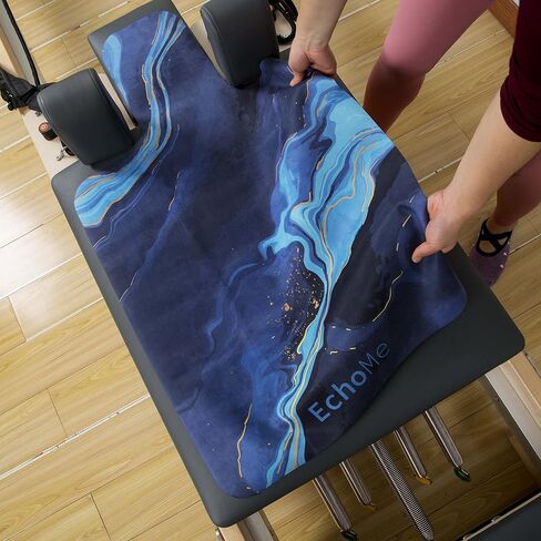 Pilates Reformer Mat towel with shoulders, Reformer mat, Non Slip reformer mat, Great Grip Mat, Easy to Wash Light Weight Portable Mat (Royal Blue) in Kuwait