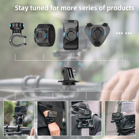 SUREWO Aluminum Magnetic Quick Release Bicycle Handlebar Clamp Mount, Motorcycle Handlebar Clamp Holder Mount Compatible with GoPro Hero 13/12/11/10/9/8/7/6/5 Black,DJI Osmo Action 4/3 and More in Saudi Arabia