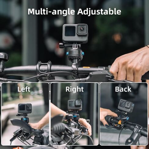 SUREWO Aluminum Magnetic Quick Release Bicycle Handlebar Clamp Mount, Motorcycle Handlebar Clamp Holder Mount Compatible with GoPro Hero 13/12/11/10/9/8/7/6/5 Black,DJI Osmo Action 4/3 and More in Saudi Arabia