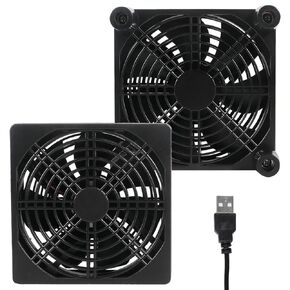 1PACK 120mm x 25mm 5V USB Power 5V Powered Fan with Speed Controller for Router Modem Receiver DVR Xbox TV Box Cooling