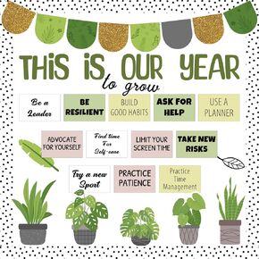 Classroom Bulletin Board Decorations, Boho Motivational Bulletin Board Set, Growth Mindset Positive Affirmations Wall Decor for Teacher Back to School Classroom Door Decors