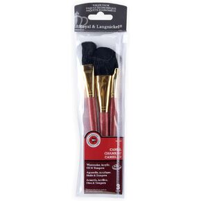 Royal Brush Camel Value Pack Brush Set, 3/Pkg