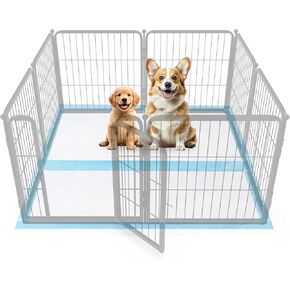 FXW XXL Puppy Pee Pads for Dogs 51x29 inch 20 Count, 5 Layer Super Absorbent & Leak Proof-Thickened Disposable Potty Training Pad, Fits 24" H 6/8 Panel FXW Playpen-Blue (Playpen not Included)