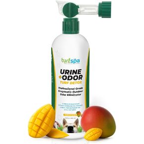 TurfSpa™ Urine & Odor Turf Detox, Pet Urine Odor Eliminator for Dogs, Ideal Pet Urine Enzyme Cleaner for Artificial Grass, Concrete, Rocks, Sod & Patios - 32 oz Mango