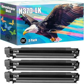 H370-LK Developer Unit Compatible for Toshiba E Studio 2000AC 2010AC 2500AC 2510AC Printers, High Yield 70000 Pages, Bright Colors Clear Printing (4 Pack Black)