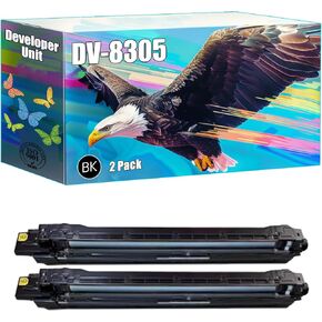 DV-8305 Developer Unit Compatible for Copystar CS3050ci CS3051ci CS3550ci CS3551ci Printers, High Yield 50000 Pages, Bright Colors Clear Printing (4 Pack Black)