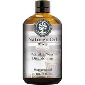 Vanilla Non Discoloring Fragrance Oil (60ml) for Diffusers, Soap Making, Candles, Lotion, Home Scents, Linen Spray, Bath Bombs, Slime