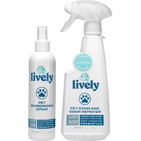 Lively Pet Odor & Stain Control Bundle – Deodorizing Spray and Stain & Odor Remover