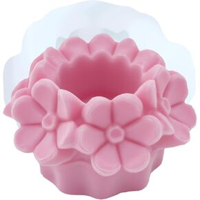Lotus Flower Candle Mold Lotus Flower Silicone Candle Molds for Candles Making Resin Casting Aromatherapy Candles Wax Polymer Clay Home Decoration