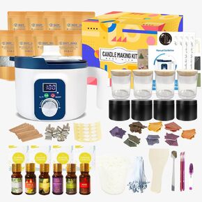 Complete Candle Making Kit with Digital Wax Melter,Kit for Candle Making,Products to Make Scented Candles at Home