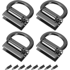 uxcell Metal Bag Connector with D Ring, Purse Bridge Hanger Buckle with Screws for Purse DIY, Key Chain Lanyard