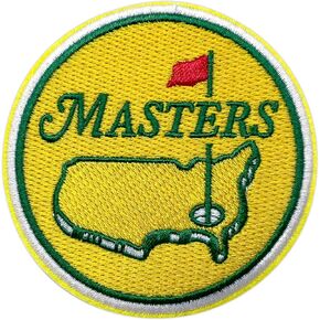 Yellow Master Golf 3" Iron On Patches, Golfer Sport Fabric Patches for Clothes Backpacks Hats Jeans Bags, Golfing Club Embroidered Patches, DIY Sew on or Iron on Patch, Gifts for Golfers