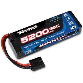 Traxxas 2844R - Power Cell Hard Case 7.4V 2S LiPo Battery, 5200mAh 35C