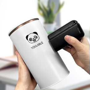 Mini Handheld Printer Code Printer Wirless Printer Compatible with Android and iOS for DIY Printing QR-Code Barcode Production Date Logo Batch Series Number with Quick-Drying Ink Cartridge (BLACK)