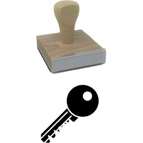 Infusion Key Rubber Stamp, 2 X 2'' Wood Stamp
