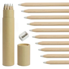 White Chalk Pencil 10 PCS White Pencil Set for Drawing, Sketching, Shading, Blending for Beginners & Artists