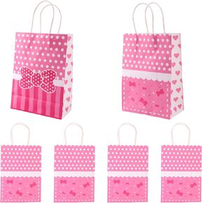 20pcs Pink Mouse Birthday Party Favor Bags, 8.27x5.91 Inch Cartoon Themed candy Gift Goodie Packing Supply Funny Decoration for Boys Girls