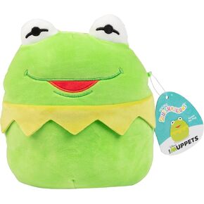 Squishmallows Original 8-Inch Kermit The Frog - The Muppets - Official Jazwares Disney Plush - Collectible Soft & Squishy Stuffed Animal Toy - Add to Your Squad - Gift for Kids, Girls & Boys