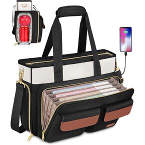 Ytonet Teacher Bag for Women, 15.6 Inch Laptop Tote Bag with Laptop Protective Compartment & Accordion File Pocket, Work Bags Nurse Bags Professional Briefcase for Office, Business, College, Nursing