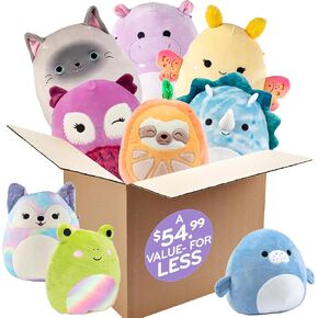 Squishmallows Mystery One 10" & Two 8" 3-Squish Value Pack - Get ONE Jumbo & Two Small Jazwares Plush for Less - Collectible Soft & Squishy Stuffed Animal Toy - Gift Set for Kids, Girls & Boys