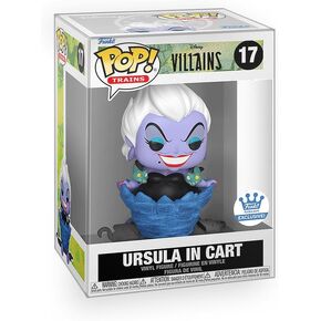 Pop Disney: Villains - Ursula in Cart Train Collection Exclusive Vinyl Figure Included with Box Protector Compatible for Funko