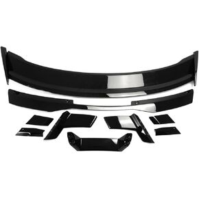 Compatible with Ford Mustang S650 GT Dark Horse 2024 2025 ABS Black Car Rear Tail Trunk HP Spoiler Boot Duck Wing Splitter Cover Trim