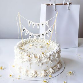 Happy Birthday Cake Banner Topper Personalized Happy Birthday Cake Sign For Cakes A Tiny Bit Older Cakes Bunting Topper Handmade Linen Pennant Flags Decorations