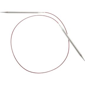ChiaoGoo 32-Inch Red Lace Stainless Steel Circular Knitting Needles, 8/5mm