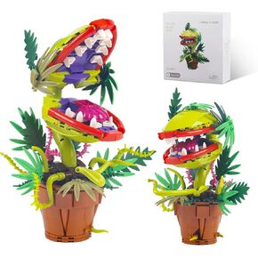 322PCS Horrous Audrey The 2 Piranha Plant Cannibal Flower Building Toys Model Compatible with Lego Size,Unique Cannibal Flowers Monster Christmas DIY Decor,A Great Decorative Toy for 6+