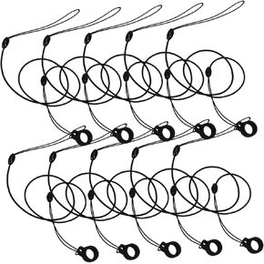 NUOBESTY 10pcs Signature Pen Elastic Cords Retractable Pen Ropes Anti-Lost Lanyards for Office Business Use