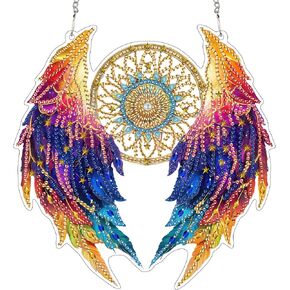 SKRYUIE Hanging Diamond Art Kits for Adults Pendant Lighthouse, Special Shaped Crystal DIY Diamond Painting Kit, Acrylic Board Wreath Pendants Double Sided, Home Decor 7.29 x 7.09 Inch