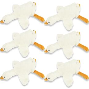 6 Pcs 12 Inch White Goose Stuffed Animal Toys Soft Plush Goose Pillow Toys Cute Stuffed Goose Duck Animal for Kids Adults Birthday Party Gift